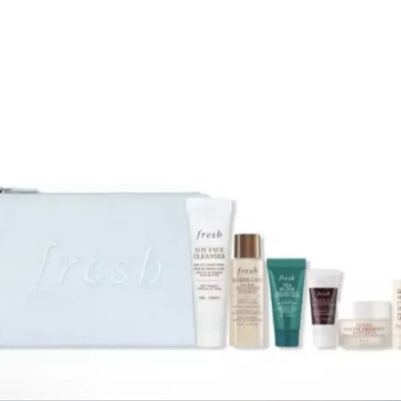 Fresh 7 piece Skincare Set with Pouch - Picture 1 of 5